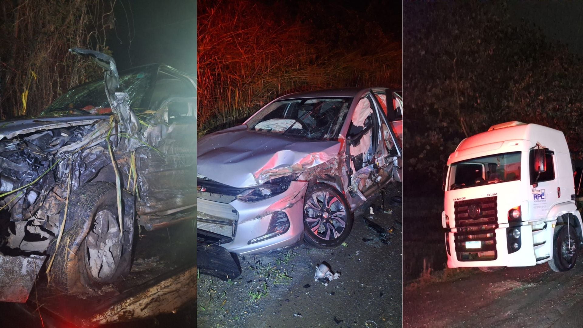 Colisão fatal na Br-354 em Arcos envolve caminhão e dois carros