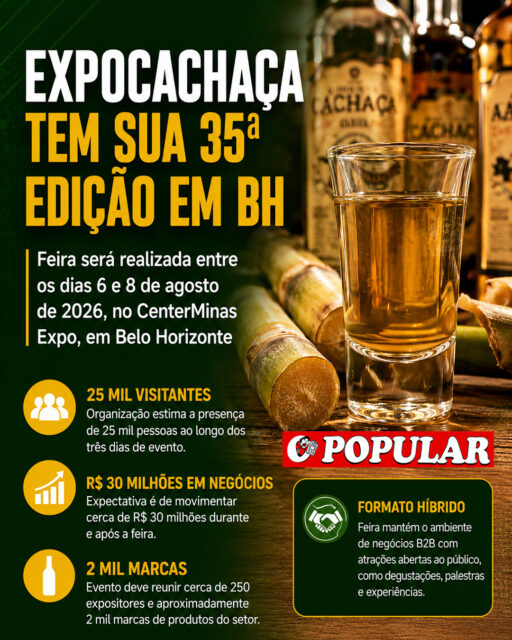 Belo Horizonte sedia 35ª edição da Expocachaça com expectativa de R$ 30 milhões em negócios