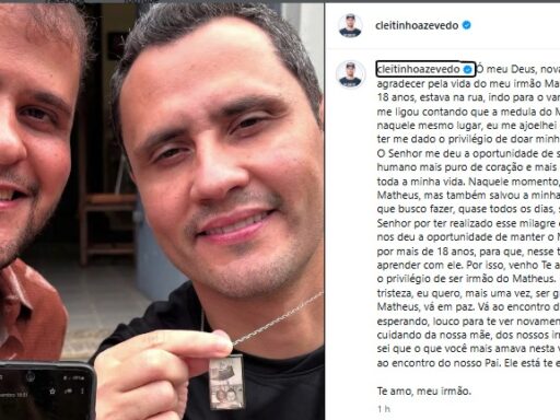 Cleitinho Azevedo presta homenagem ao irmão Matheus após falecimento
