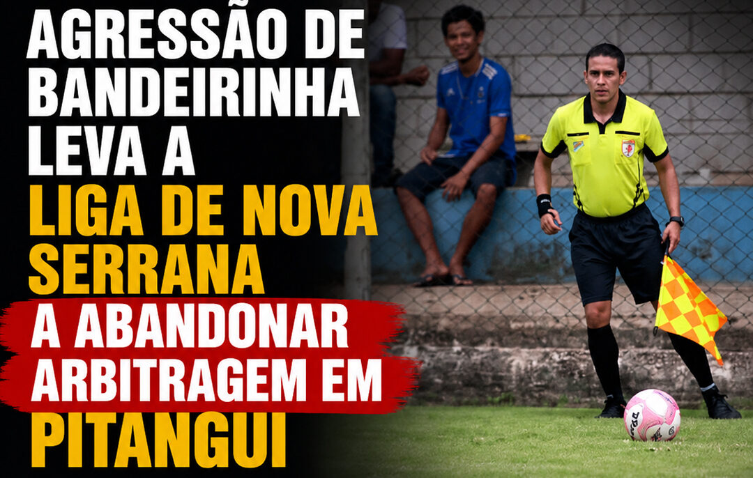 Arbitragem suspensa em Pitangui após agressão a assistente em campo