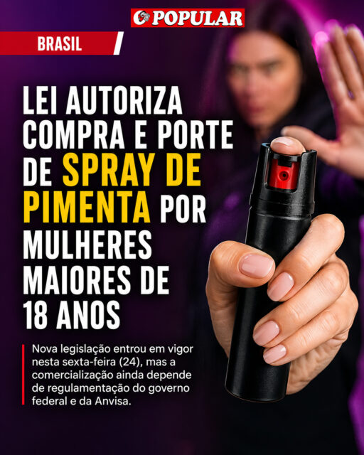 Lei federal autoriza porte de spray de pimenta para defesa pessoal feminina
