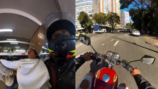 Motoboys abrem caminho no trânsito para salvar mulher em emergência médica