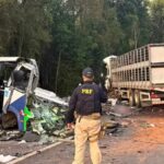tragedia na br 373 colisao entre micro onibus e carreta 1787162177617