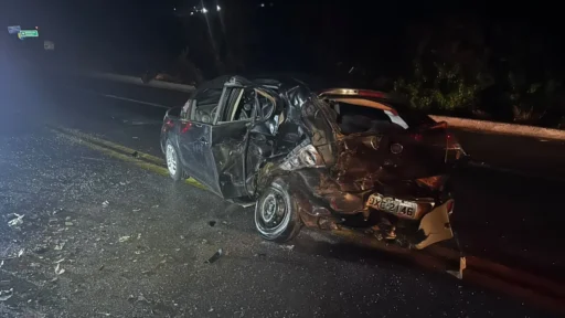 Acidente na Br-494 deixa cinco feridos após motorista embriagado dormir ao volante