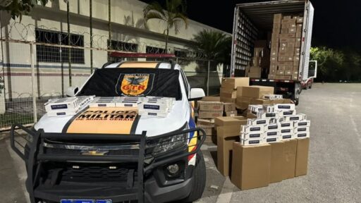 Carga de cigarros avaliada em R$ 1,5 milhão é apreendida na Mg-050